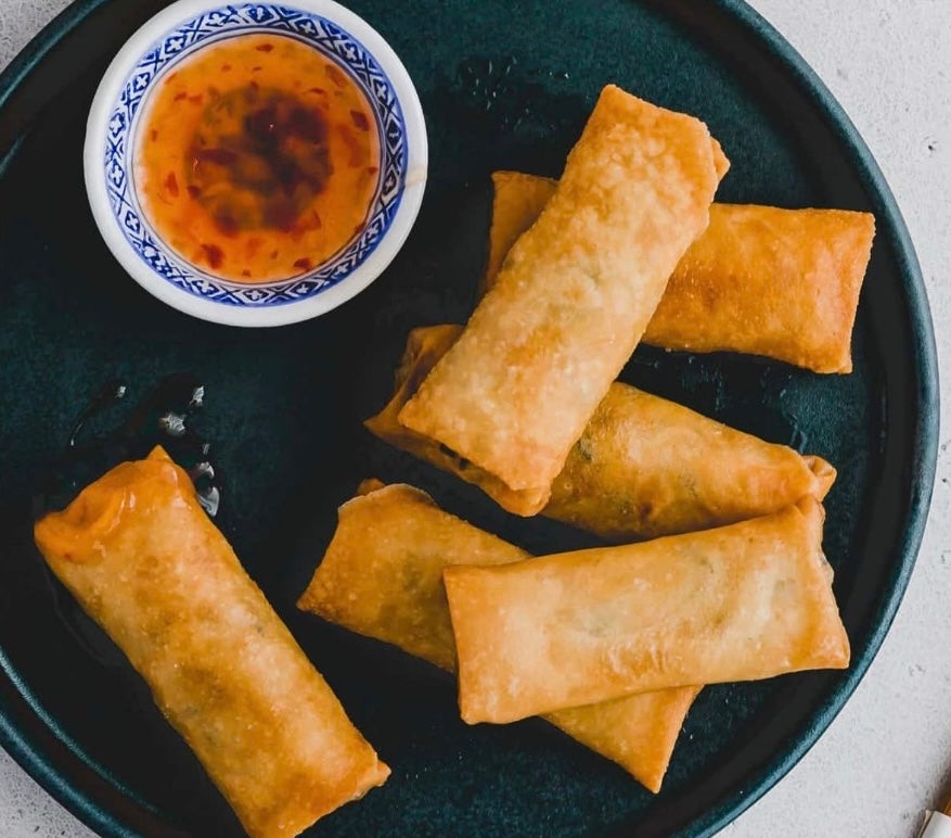 Green Thai Chicken Curry with Rice + Spring Rolls