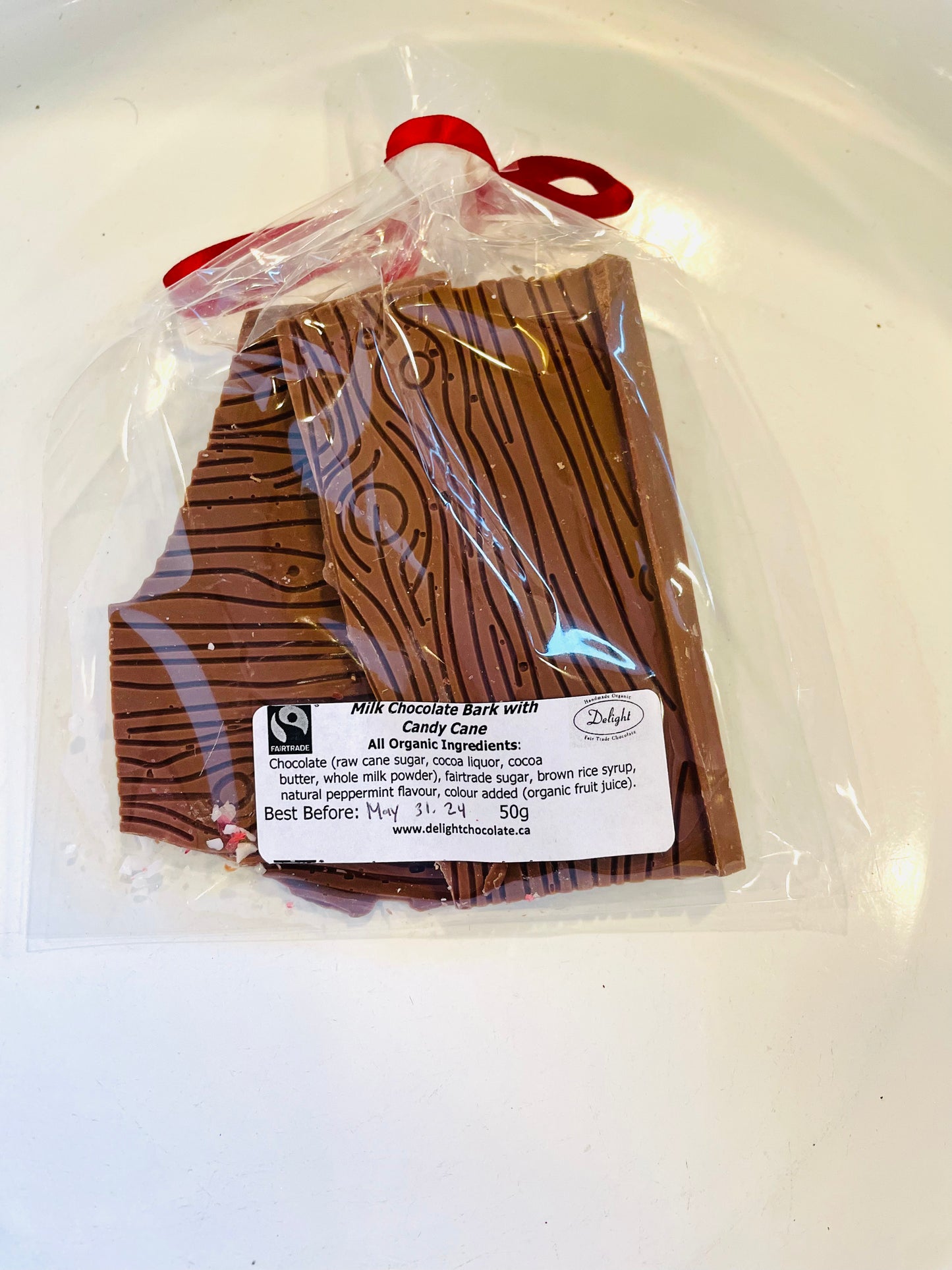 Chocolate Bark with Candy Cane