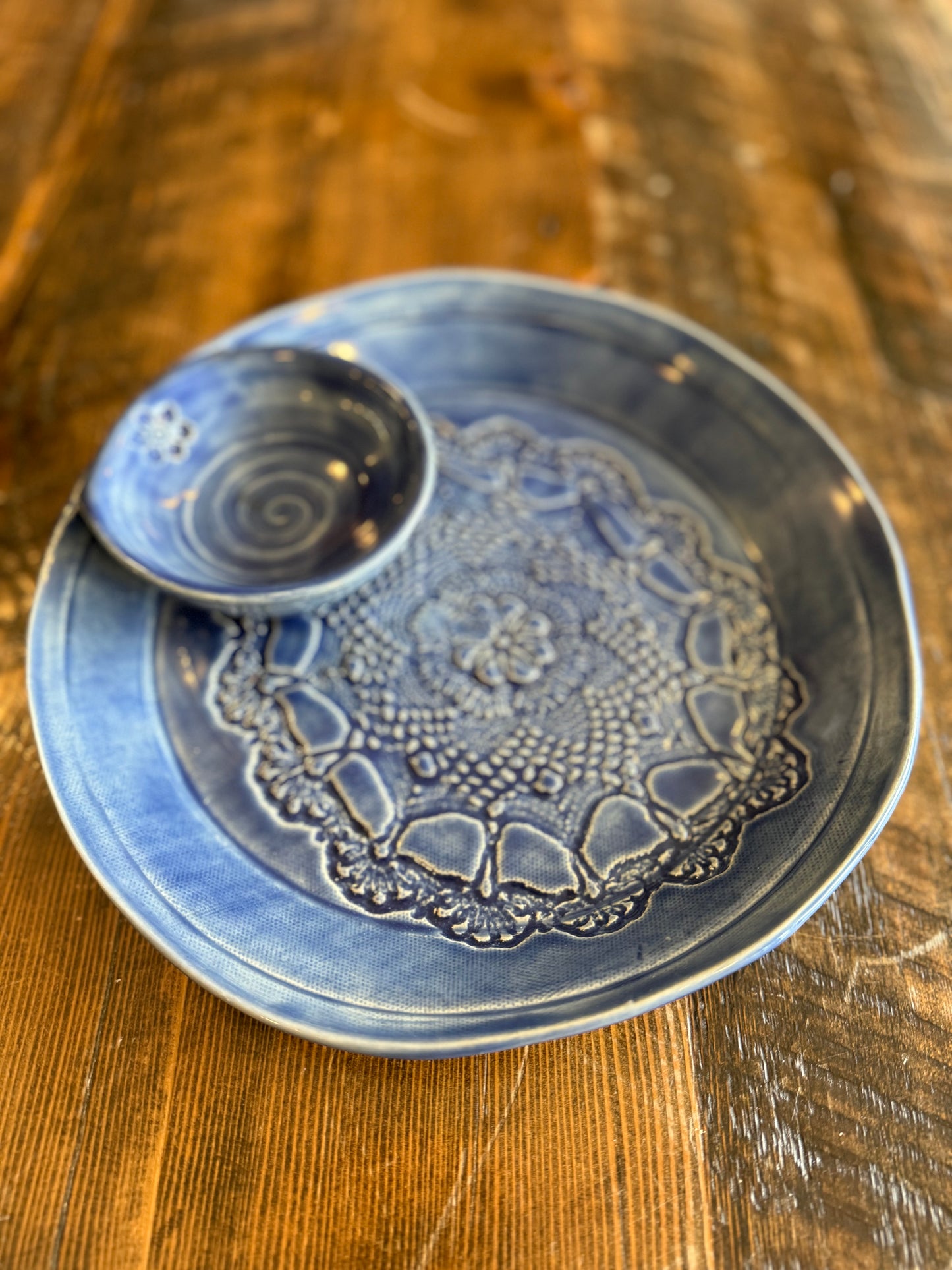 Plate with Dip Bowl
