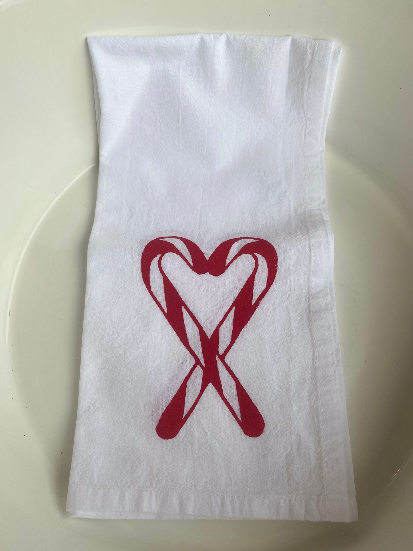 Candy Cane Tea Towel