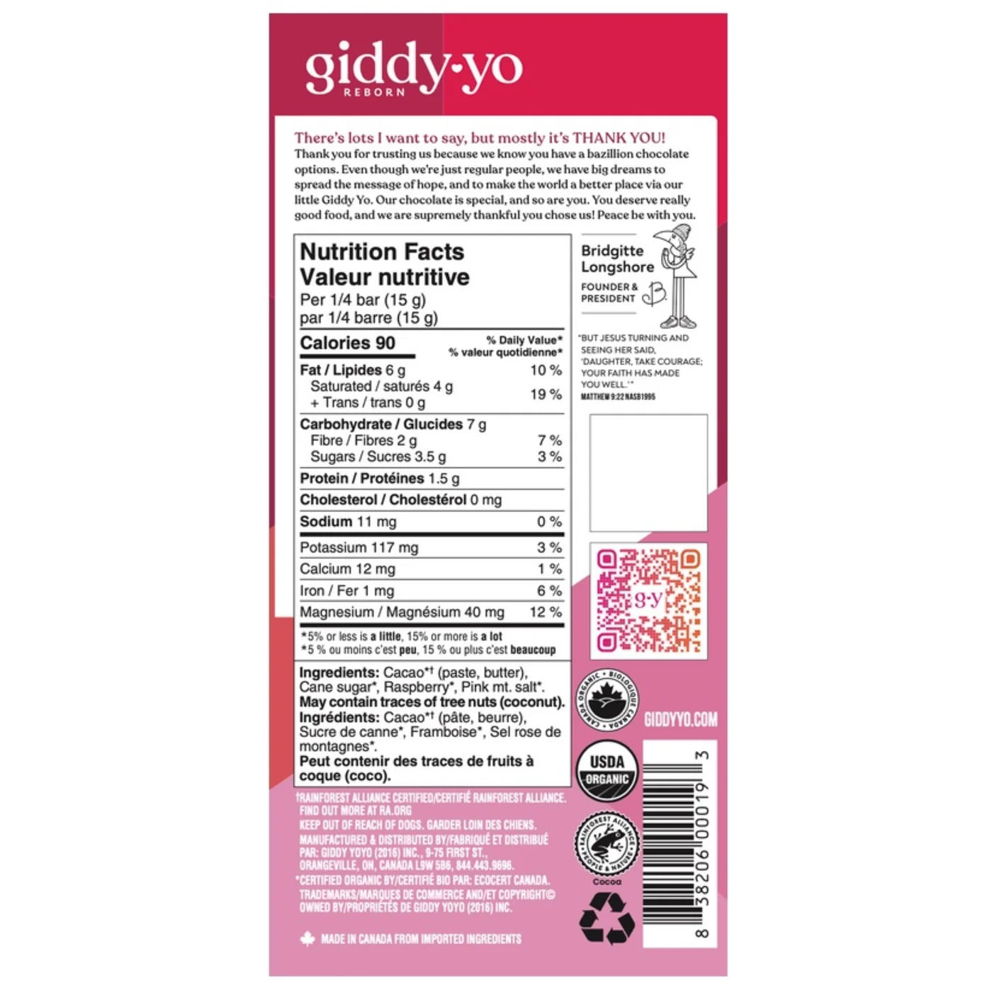 60G RASPBERRY 76% DARK CHOCOLATE BAR