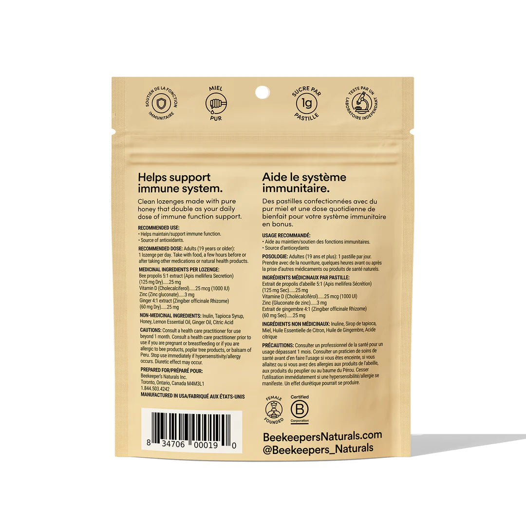 GINGER LEMON PROPOLIS LOZENGES