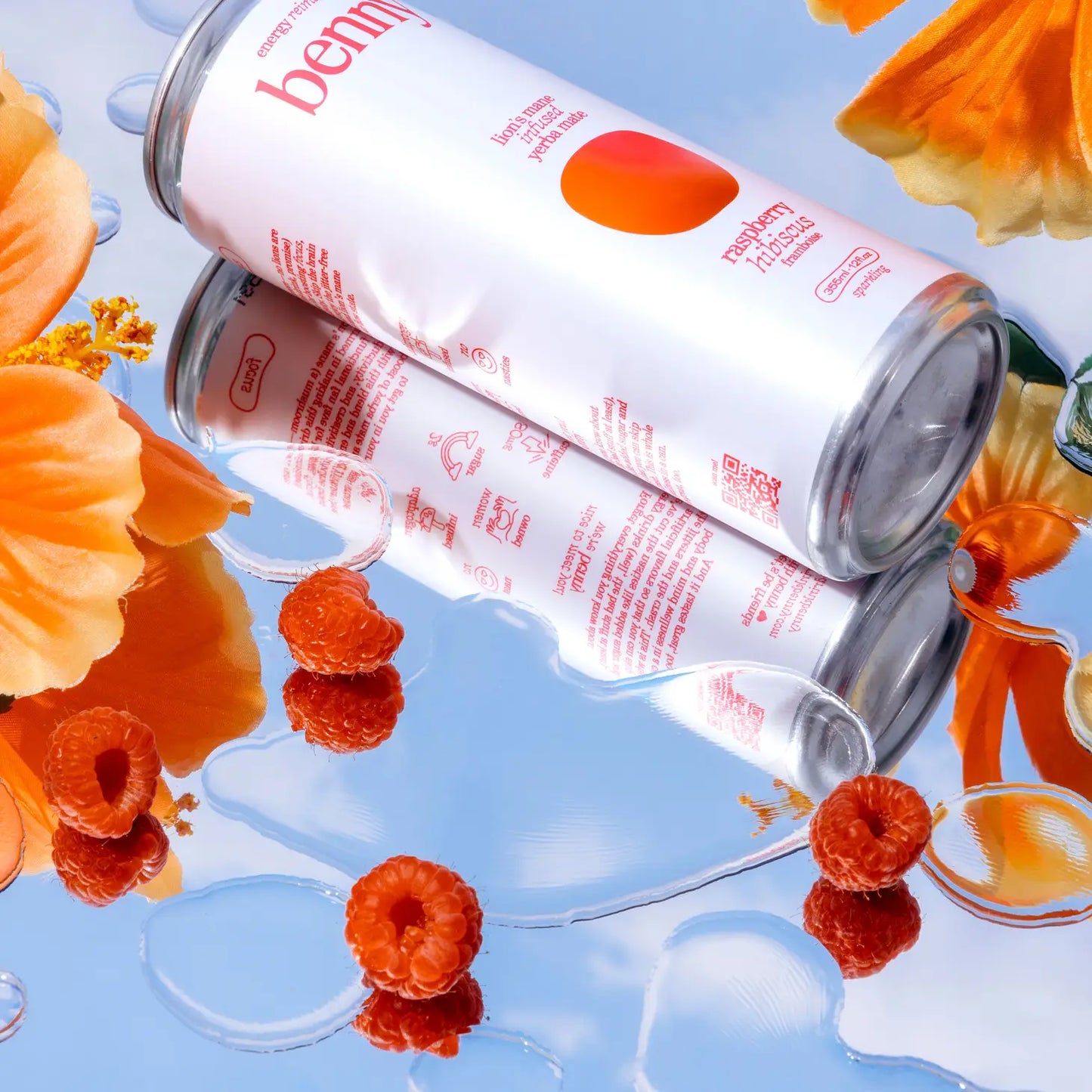 Raspberry Hibiscus + Lion'S Mane Soft Energy Drink