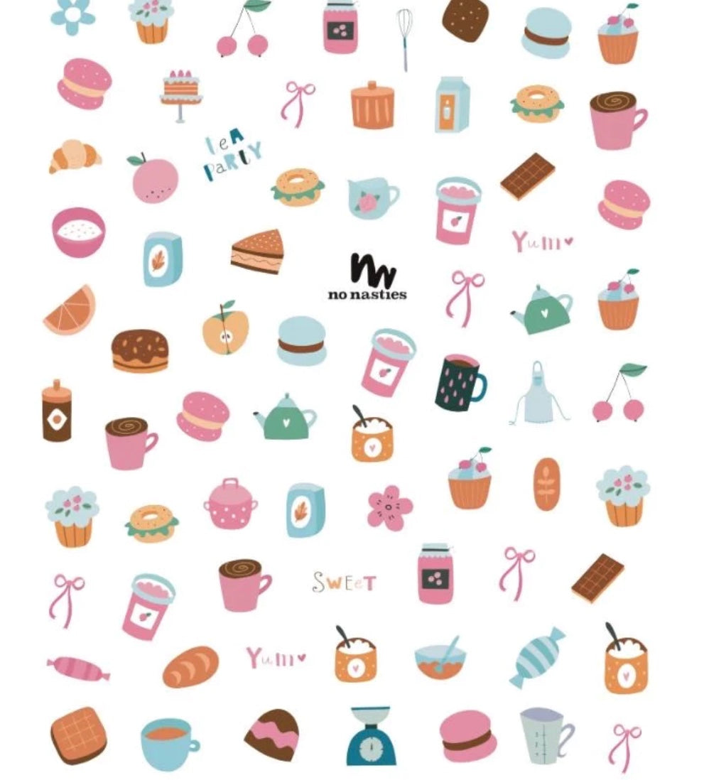 Fun Nail Stickers | Tea Time