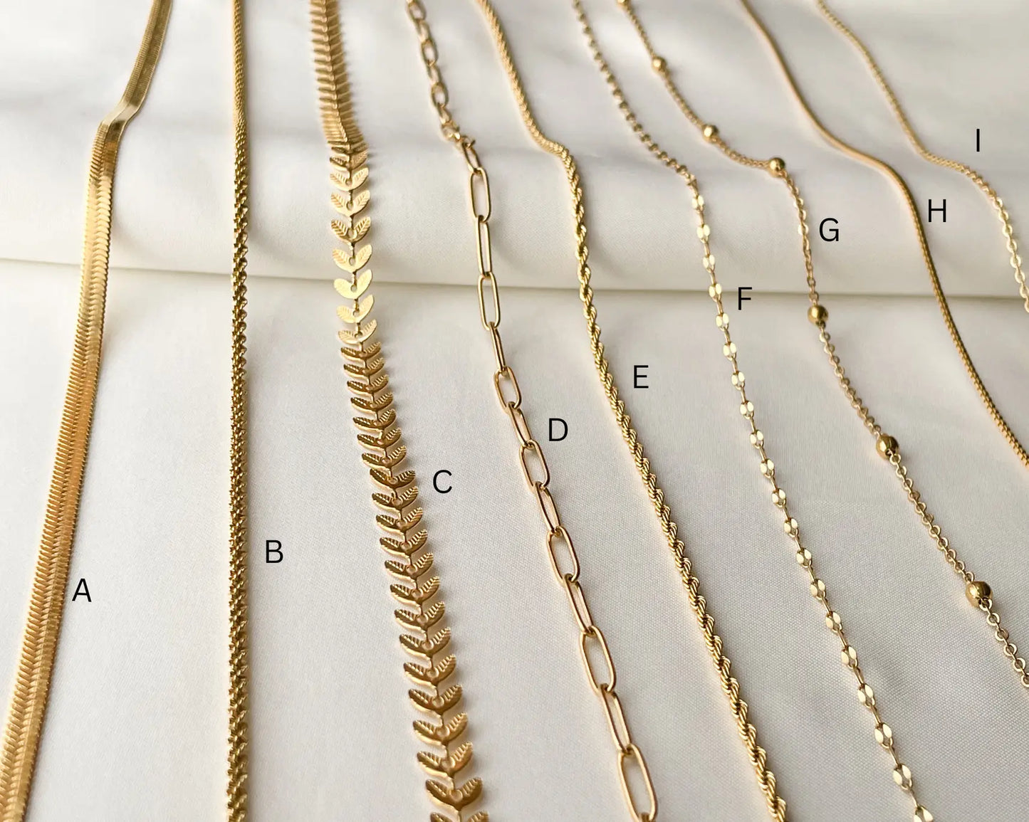 Sparkle Rope (B) Dainty Gold Necklaces - 18k Gold Pvd Plated Chains
