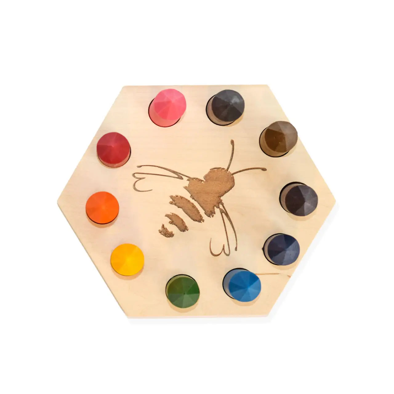 Beeswax Crayons Plus Wooden Caddy (Set of 8)