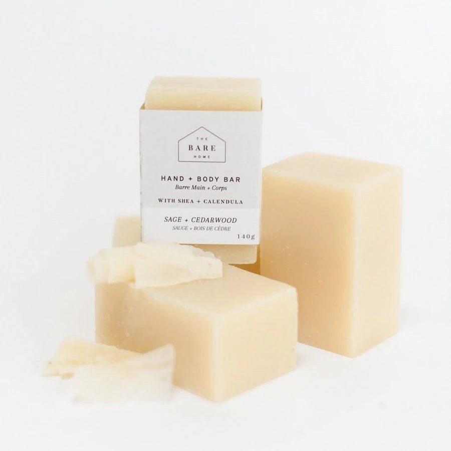 SAGE + CEDARWOOD - SHEA BUTTER HAND + BODY BAR SOAP