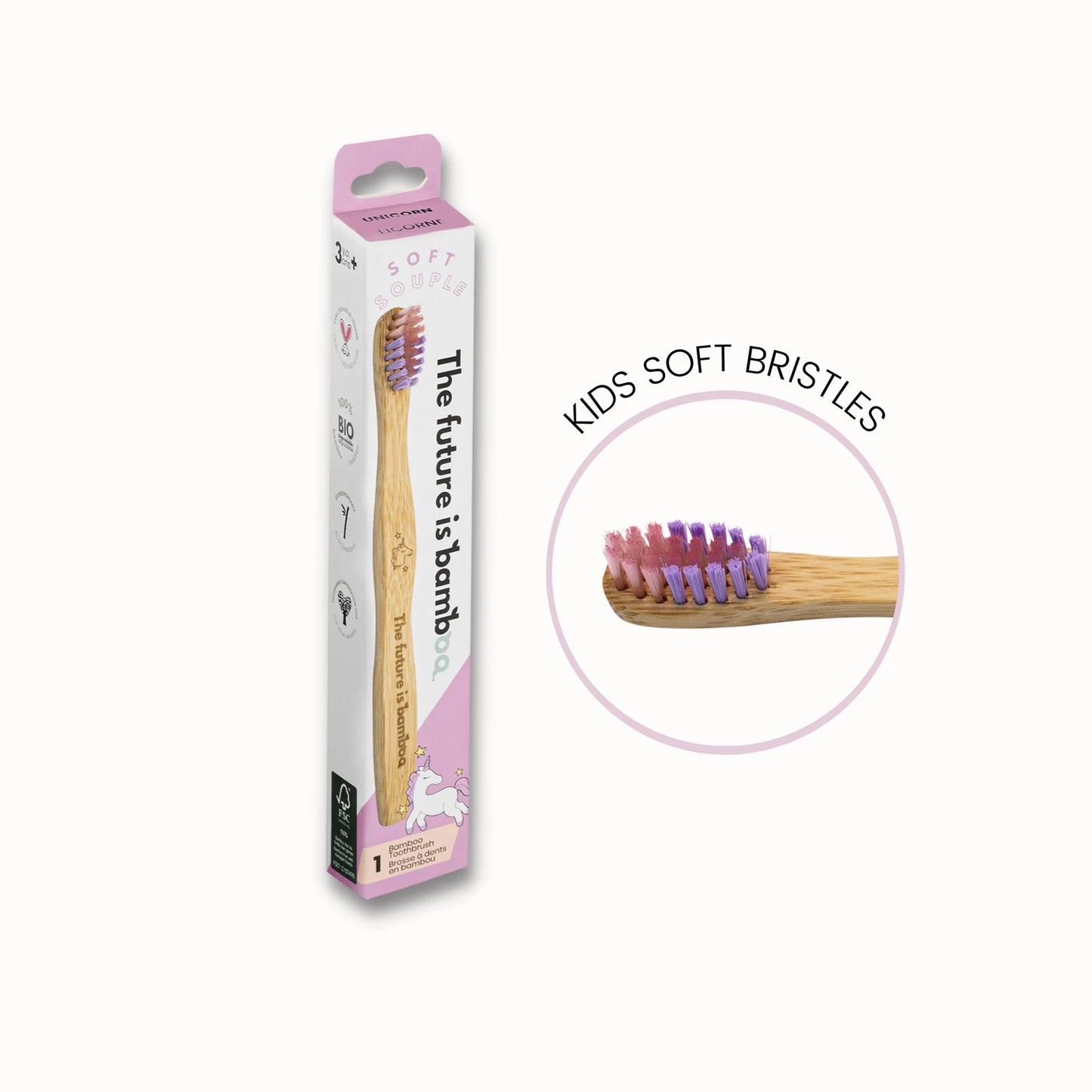 Unicorn Kids Bamboo Toothbrush