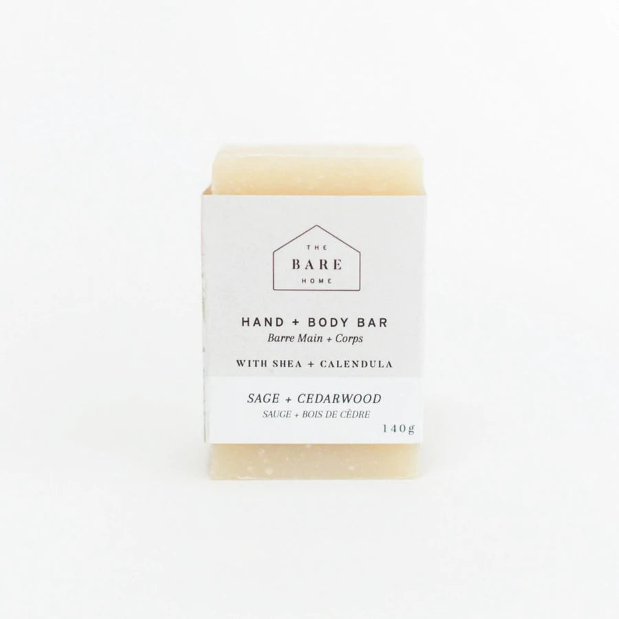 SAGE + CEDARWOOD - SHEA BUTTER HAND + BODY BAR SOAP