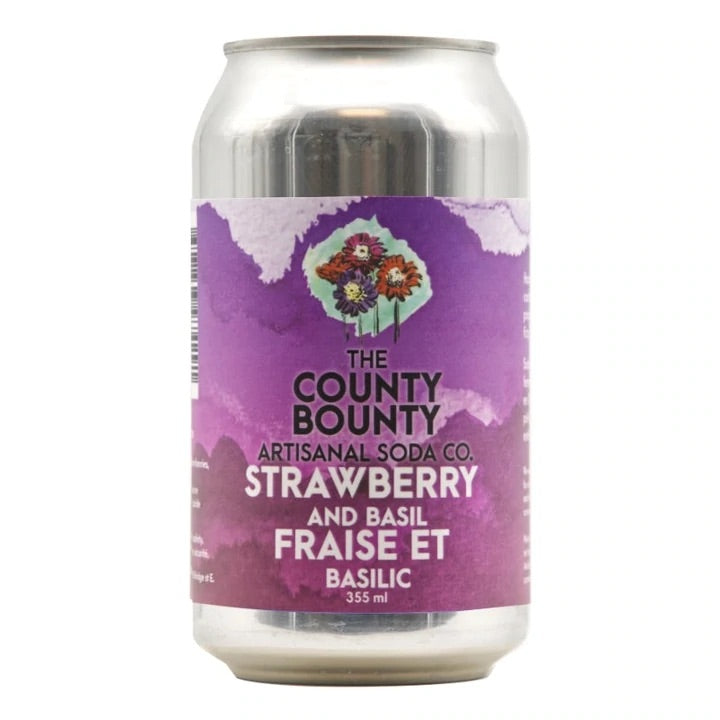 Strawberry Basil soda - 355ml