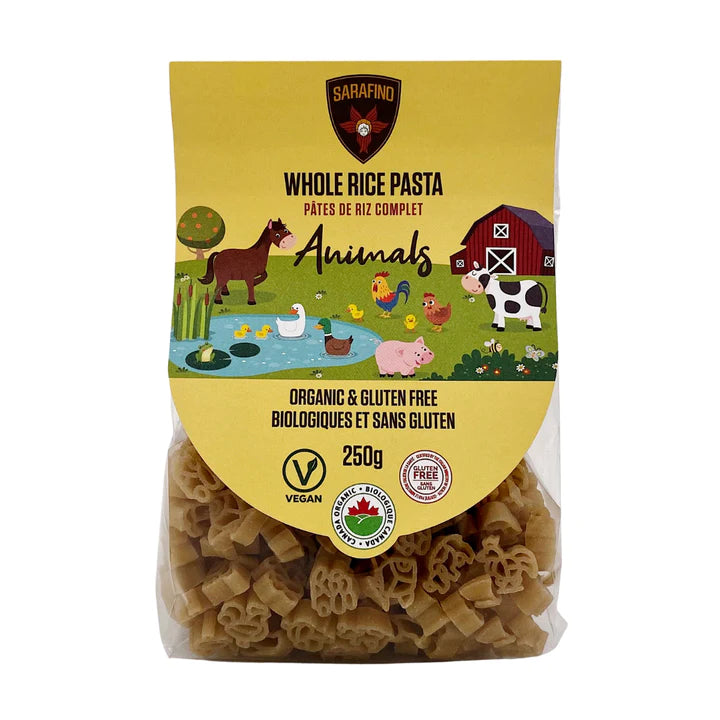 WHOLE RICE PASTA, ANIMAL SHAPES