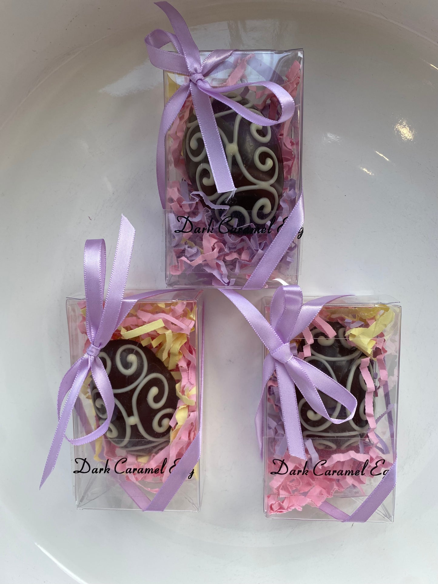 Vegan Dark Chocolate Peanut Butter Caramel Easter Egg