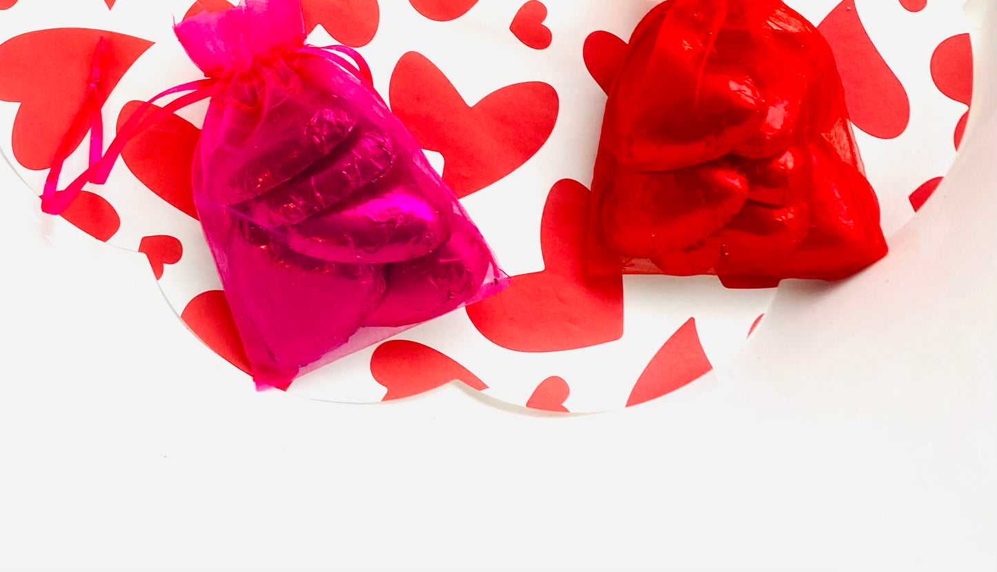 Foil Wrapped Hearts - Dark Chocolate