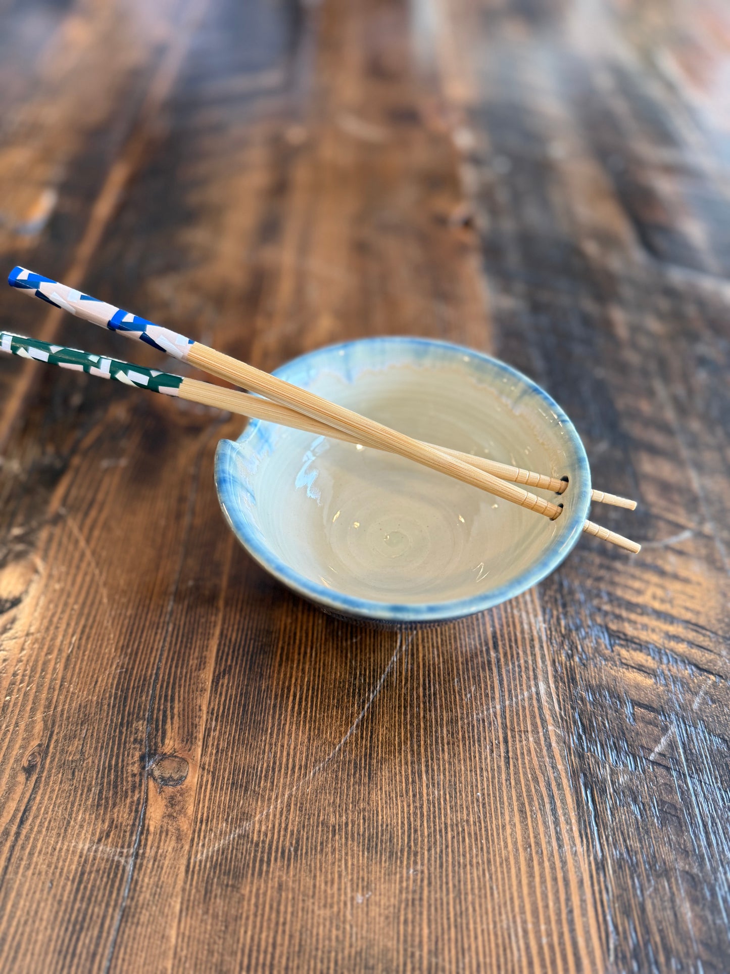 Bowl with Chopstick Holder