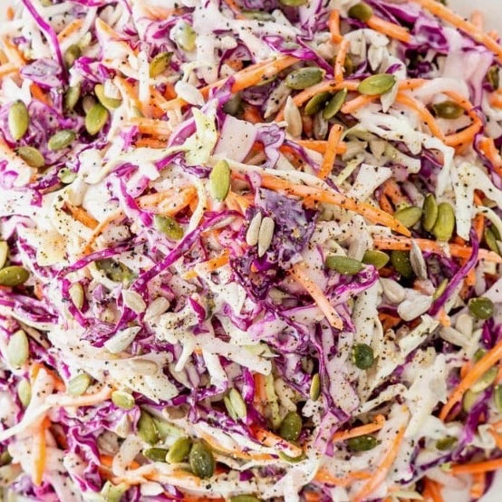 Turkey Bacon Club Sandwich + Honey Crisp Coleslaw