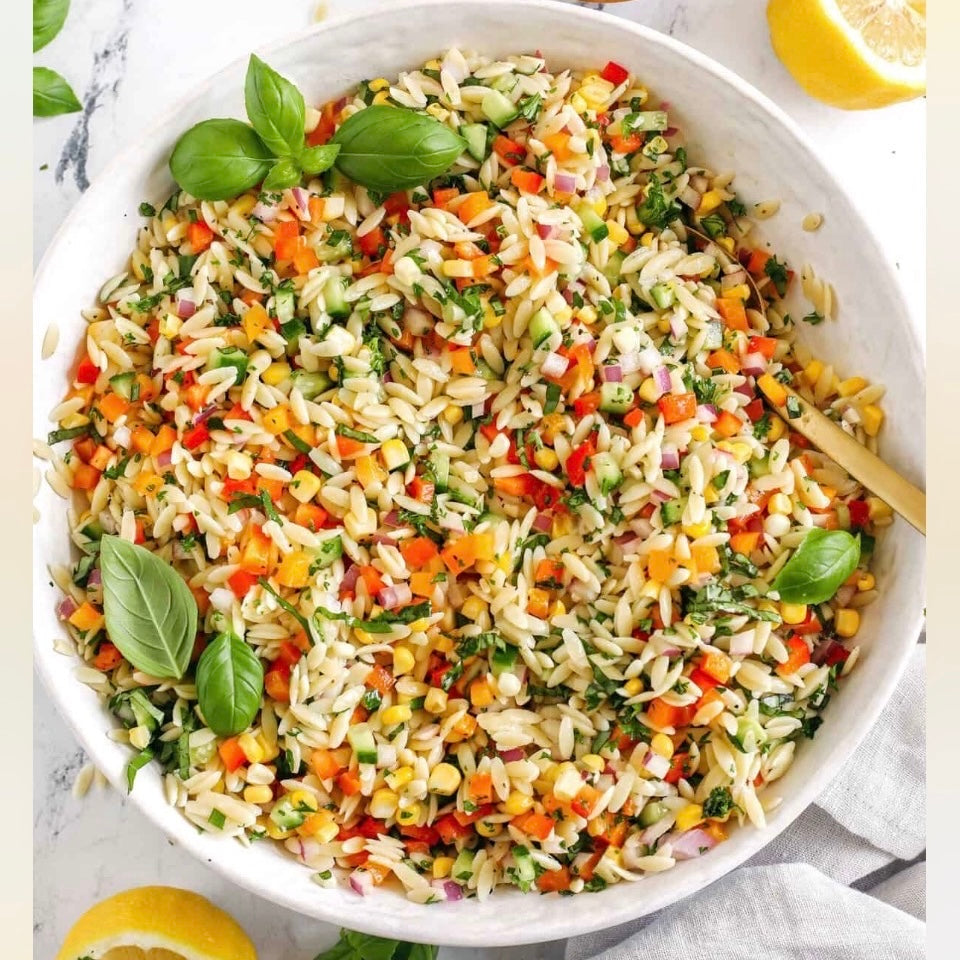 Meatball Sub with Orzo Pasta Salad