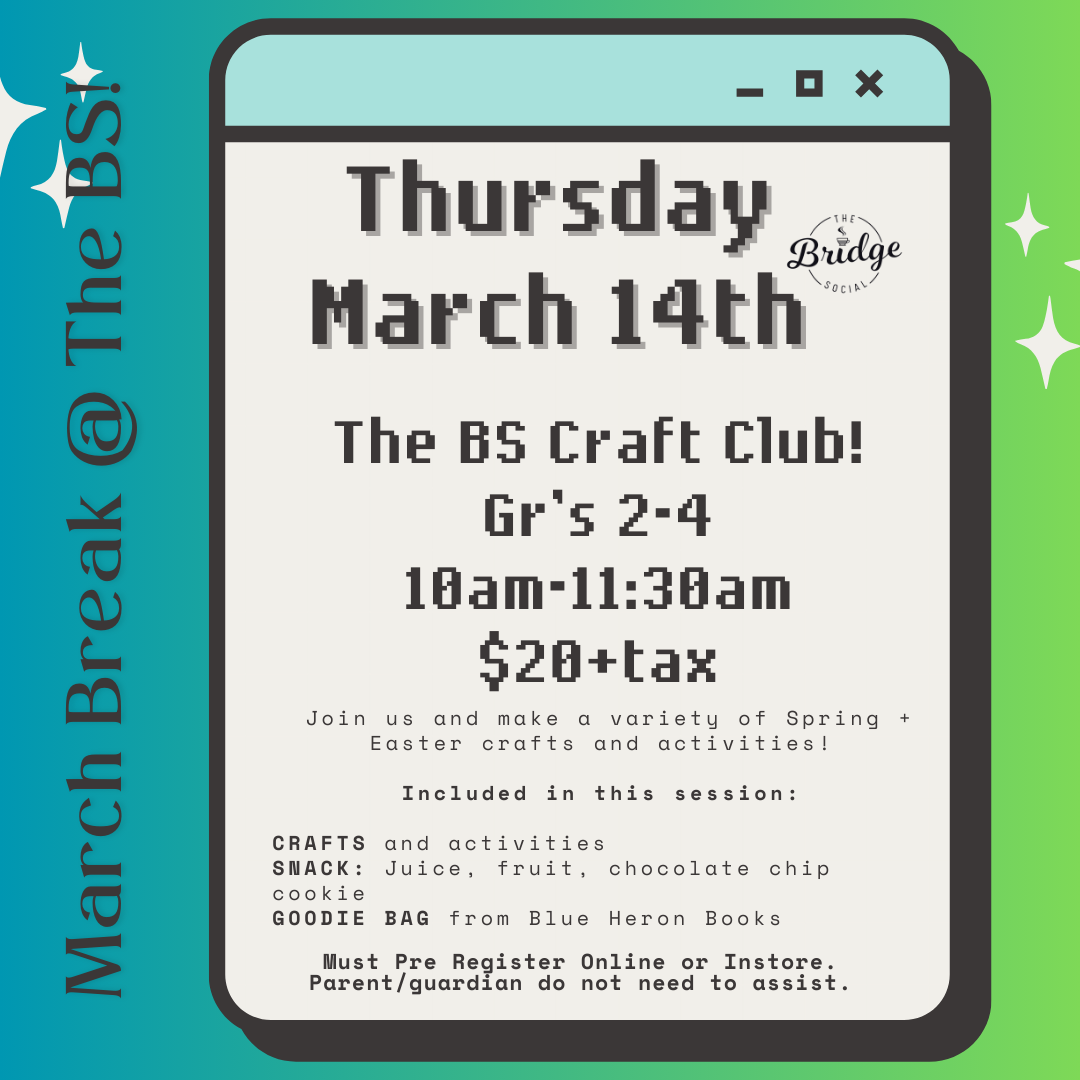 The BS Craft Club THURSDAY MARCH 14th