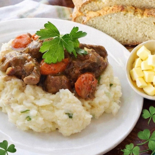 Irish Stew with Colcannon Mash Potatoes + Irish Soda Bread