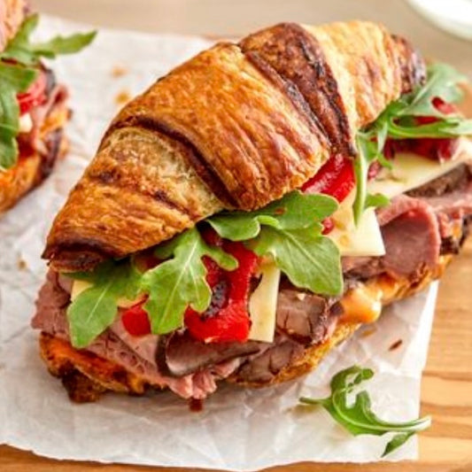 Roast Beef Sandwich + Greek Orzo Salad