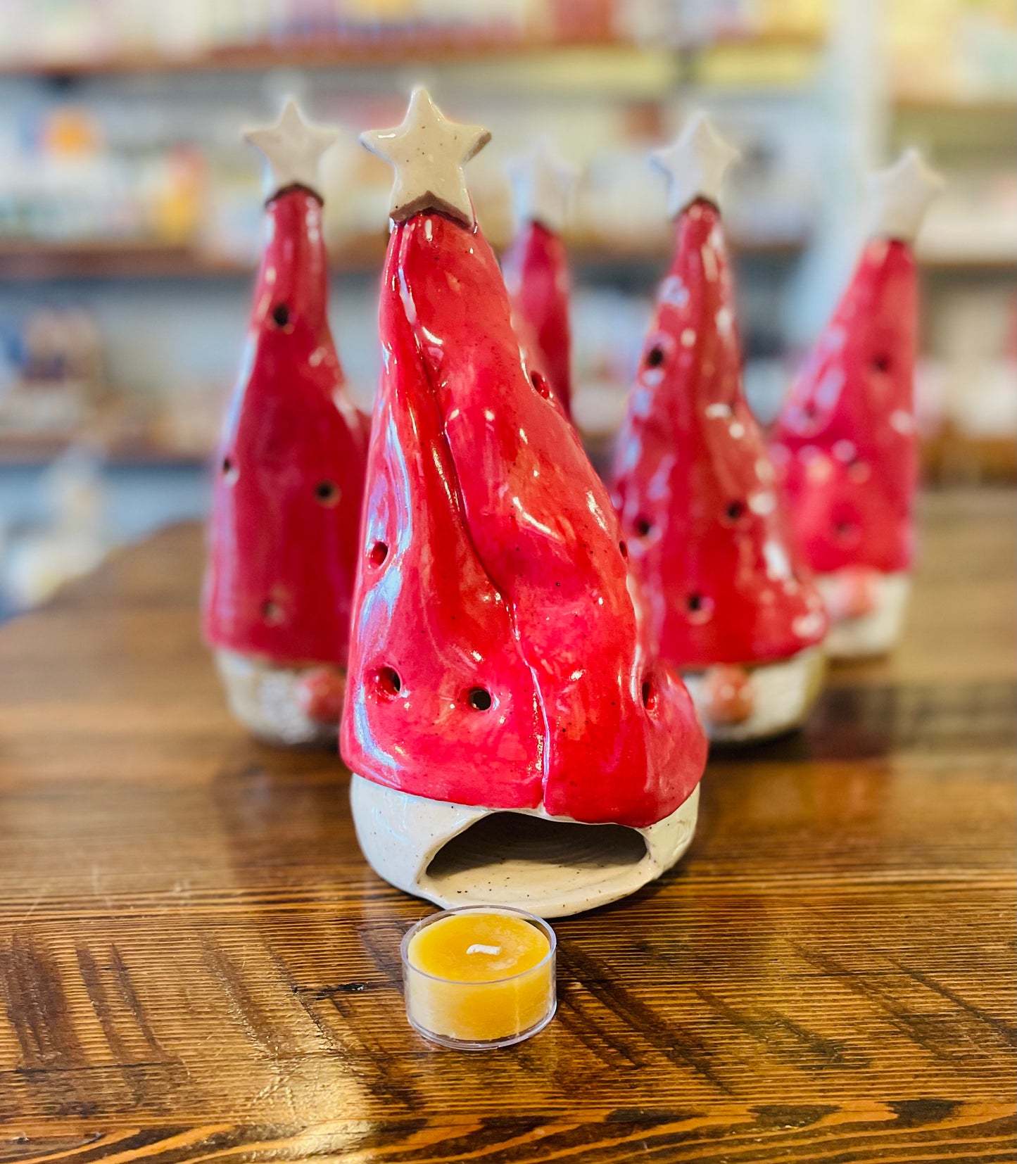 Santa Gnomes with Tea Light