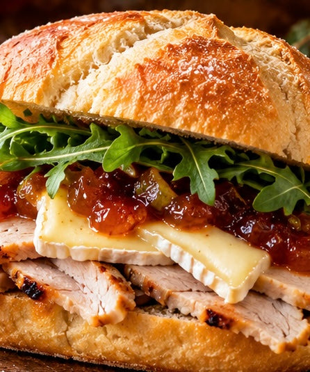 Roast Turkey + Brie Sandwich with Creamy Potato Leek Soup