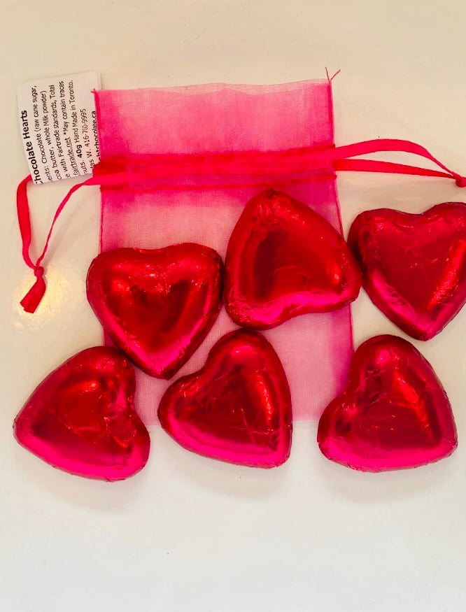 Foil Wrapped Hearts - Milk Chocolate
