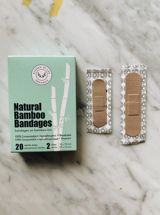 100% biodegradable Bamboo bandages, 20 strips (2 sizes)