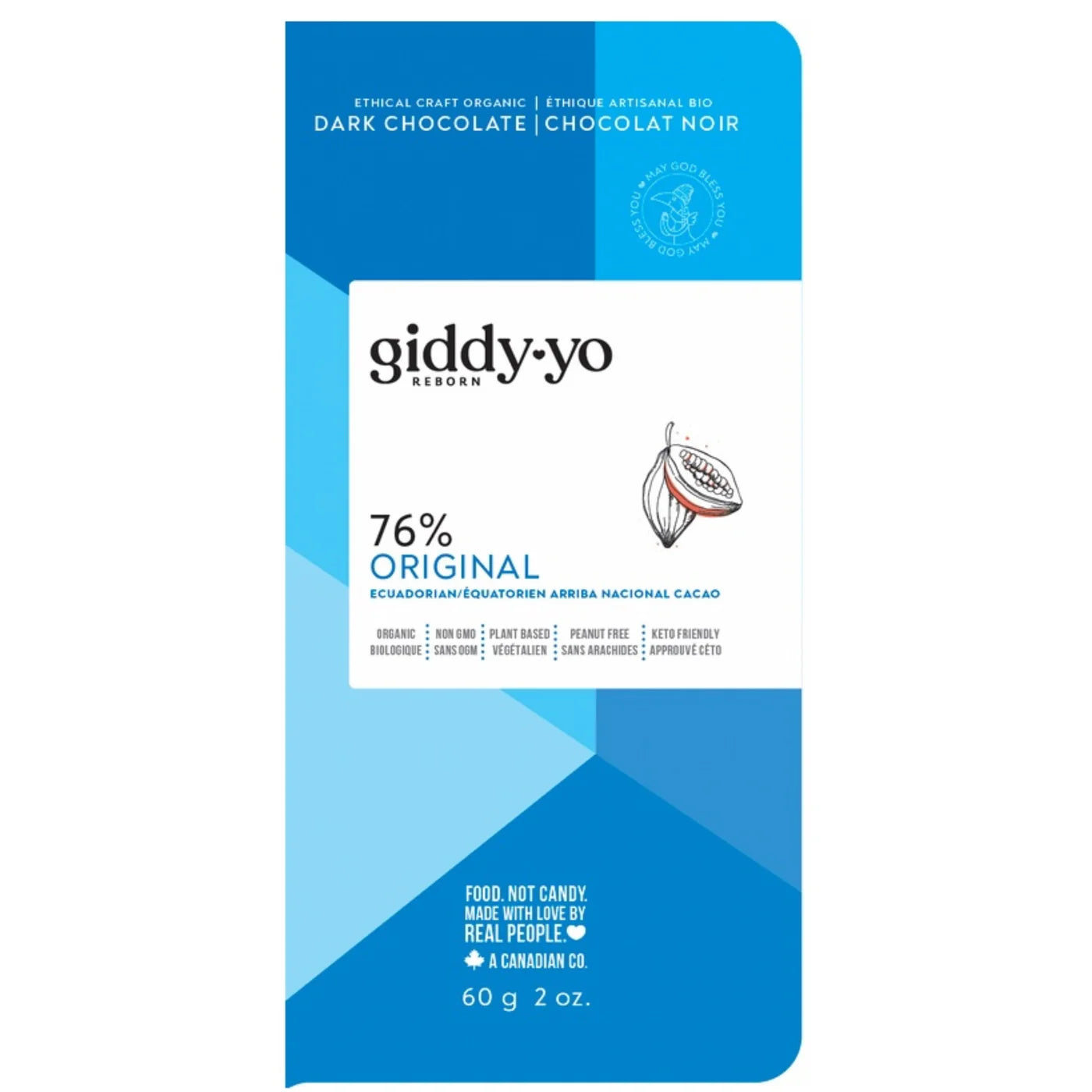 60G ORIGINAL 76% DARK CHOCOLATE BAR