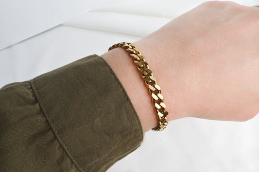 Curb Chain Bracelet - Bold Curb Bracelet For Women 7MM