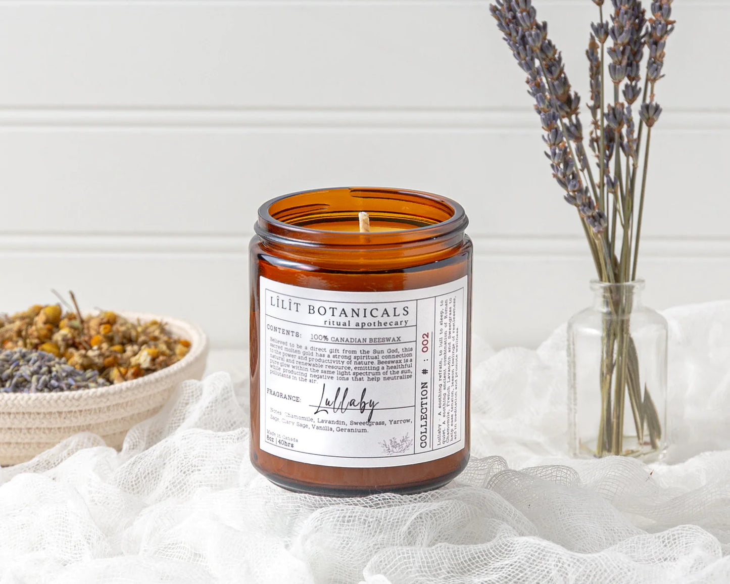 LULLABY CANDLE 100% BEESWAX