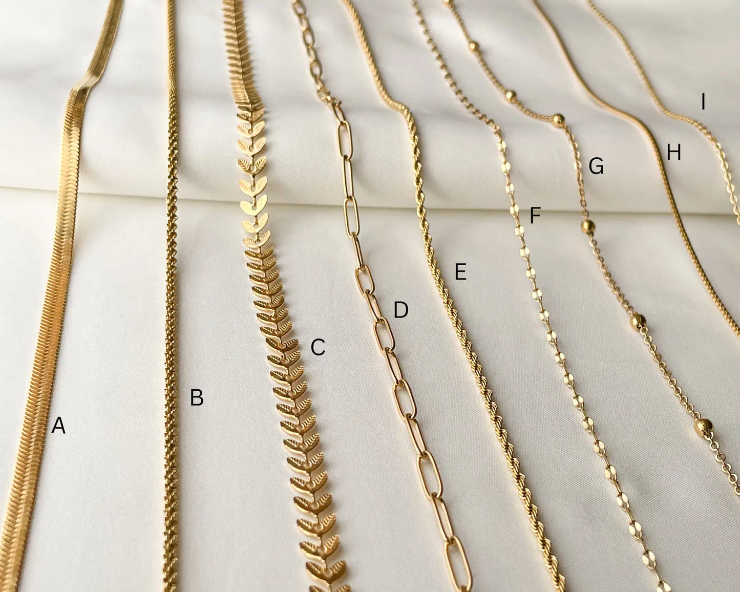 Cable (I) Dainty Gold Necklaces - 18k Gold Pvd Plated Chains