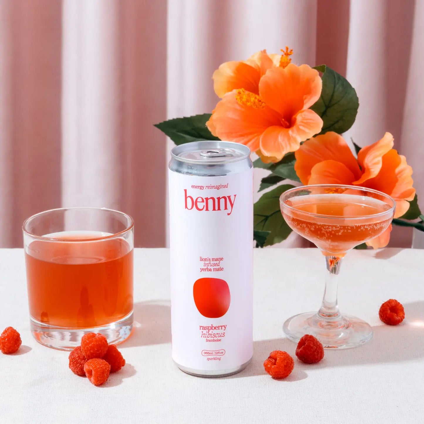Raspberry Hibiscus + Lion'S Mane Soft Energy Drink