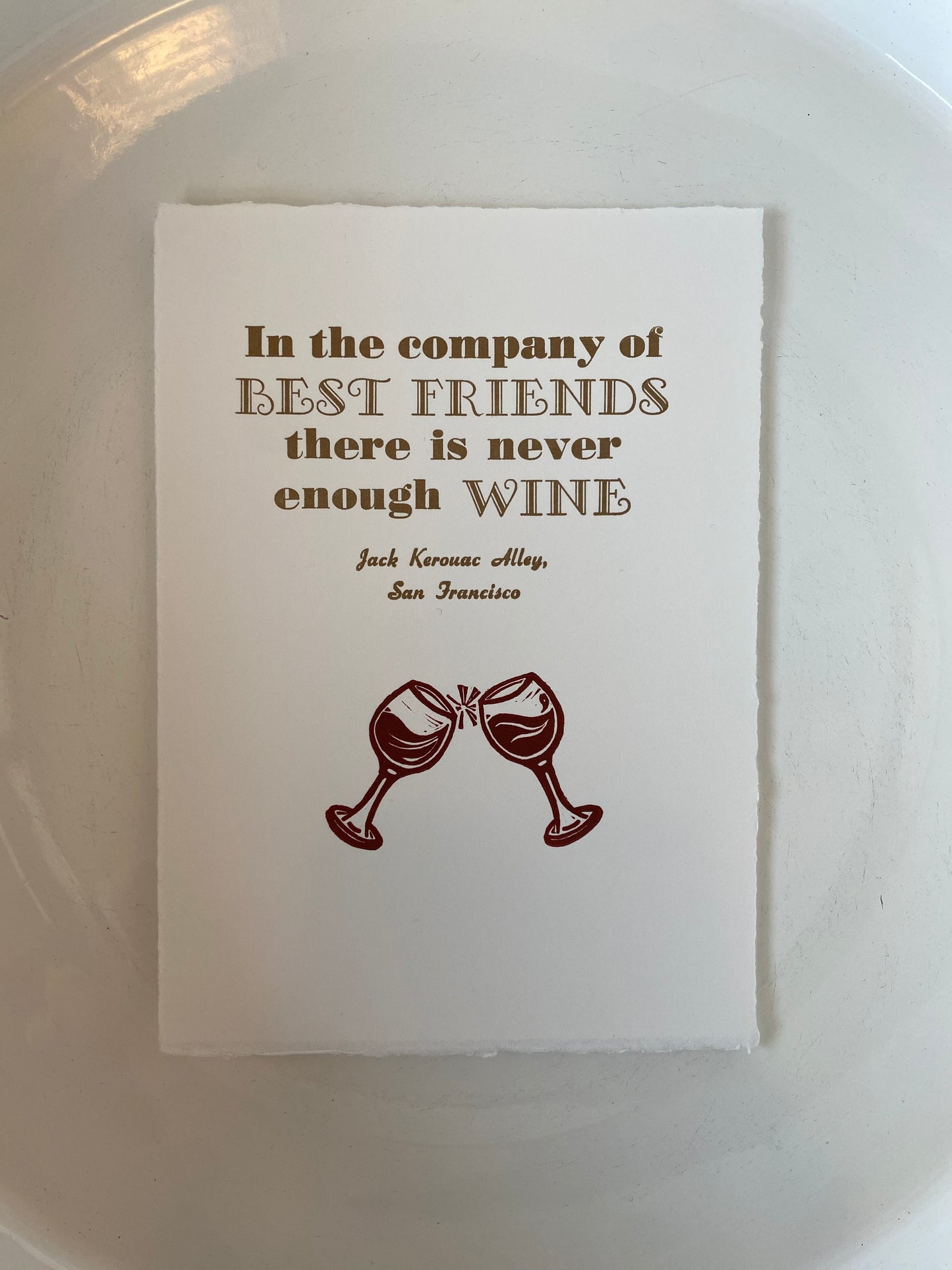 Best Friends/Wine Quote Print