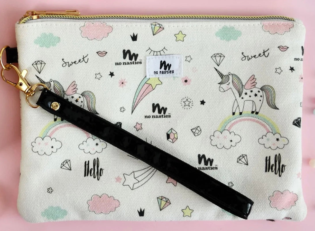 Missy's Unicorn Pouch - Kids Cosmetics Bag with Detachable Wristlet Strap