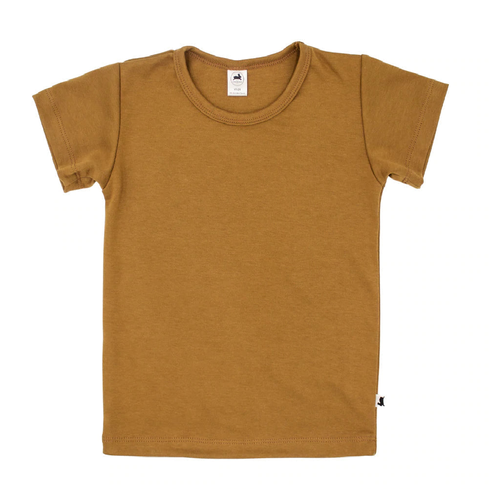 YOUTH BAMBOO/COTTON SLIM-FIT T-SHIRT | UMBER 7/8 Y