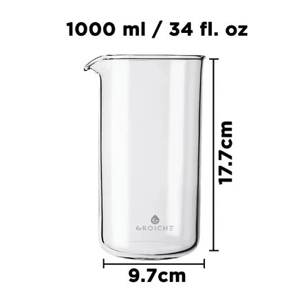 Replacement French Press Glass Beaker - 1000ml/34 fl. oz