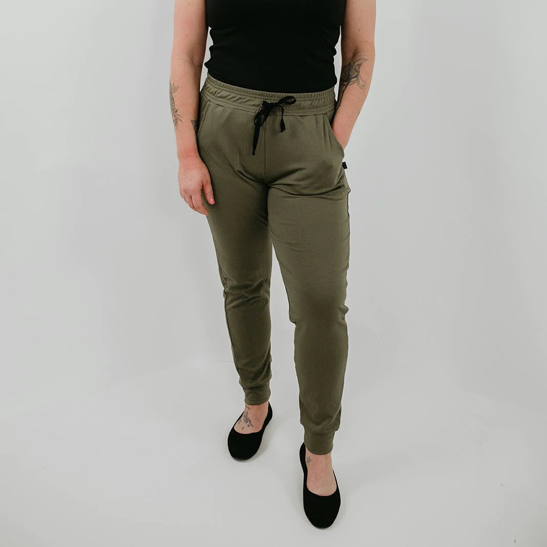 WOMEN'S SKINNY JOGGERS | OLIVE X-SMALL