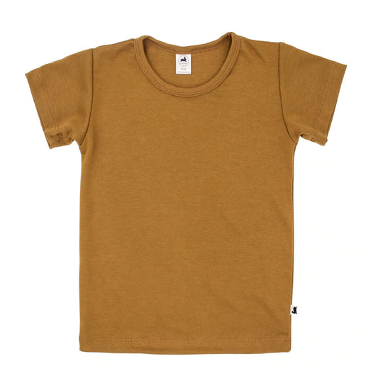 KID'S BAMBOO/COTTON SLIM-FIT T-SHIRT | UMBER 1T-2T