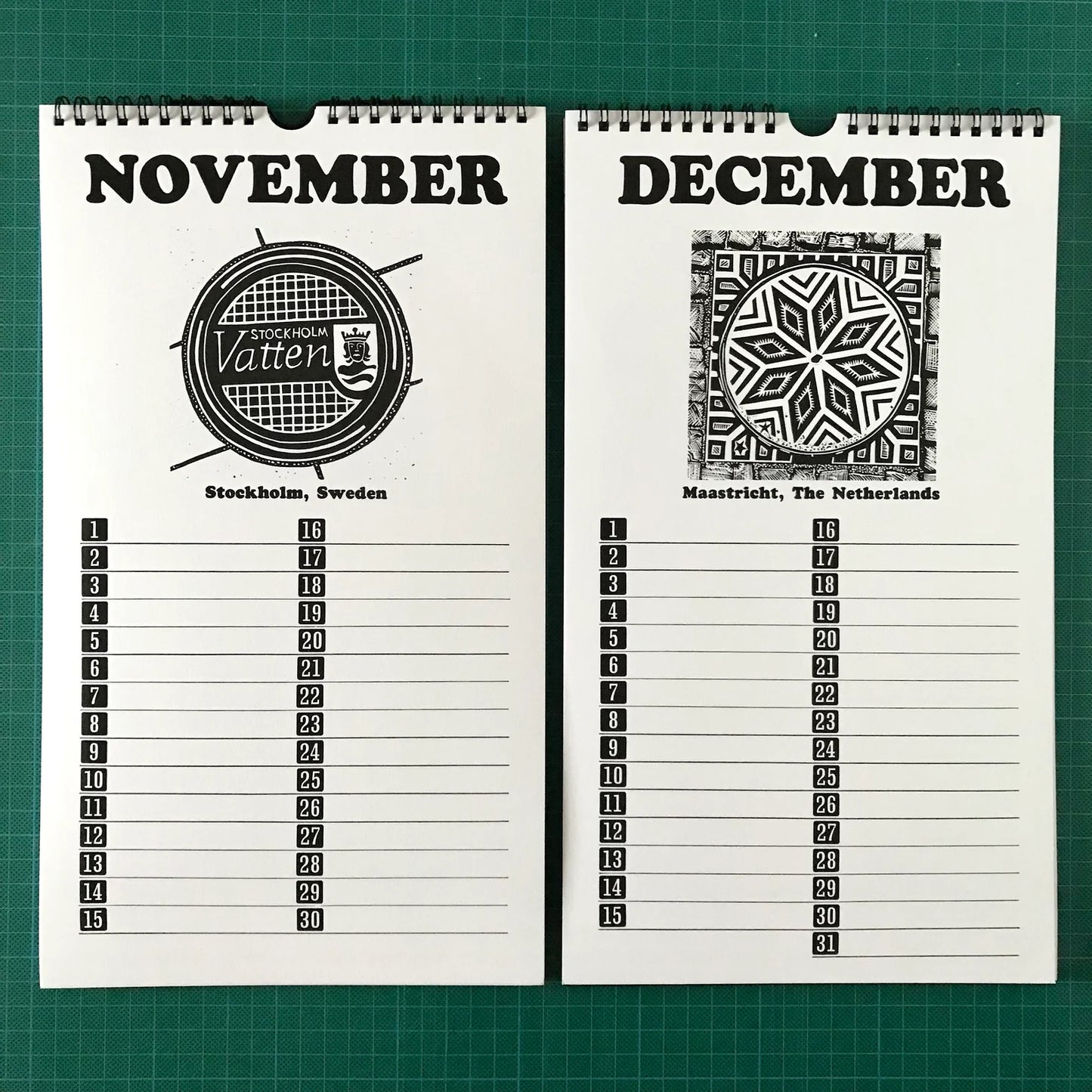 Uncover a New Year -  A Perpetual Calendar 8x14 | Reusable / Utrecht, The Netherlands