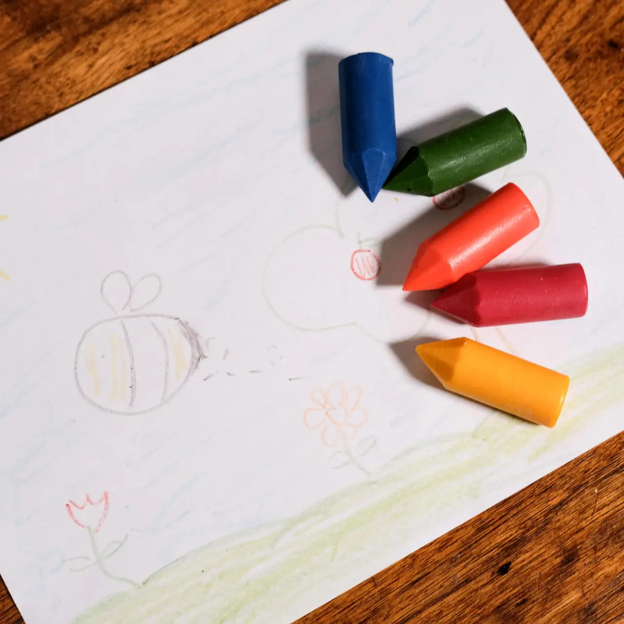 Beeswax Crayons, Handmade (Set of 5)