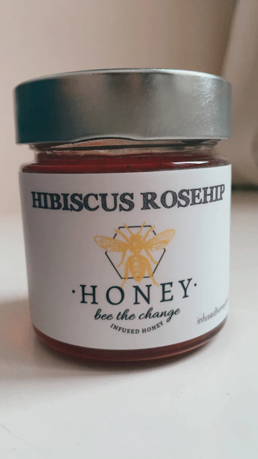 HIBISCUS ROSEHIP INFUSED HONEY- 300g